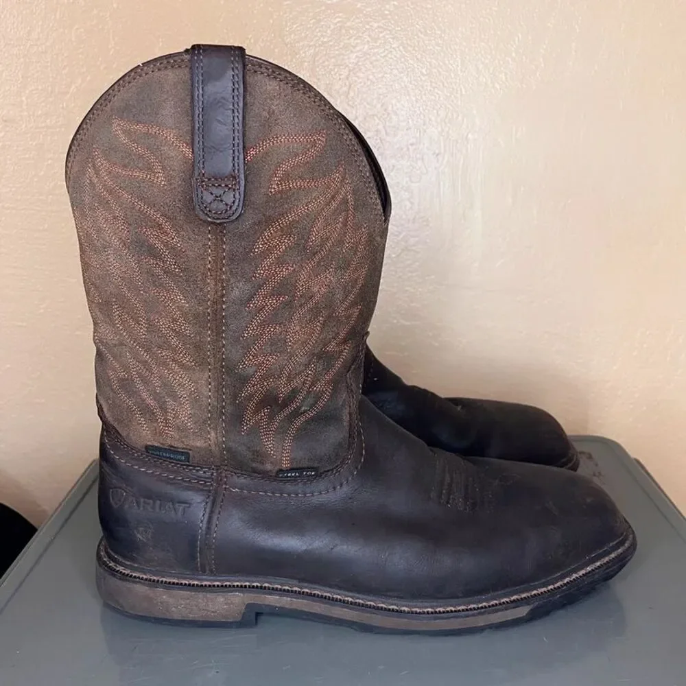 Ariat Groundbreaker wide Square Toe Steel Toe Work Boot men’s size 12